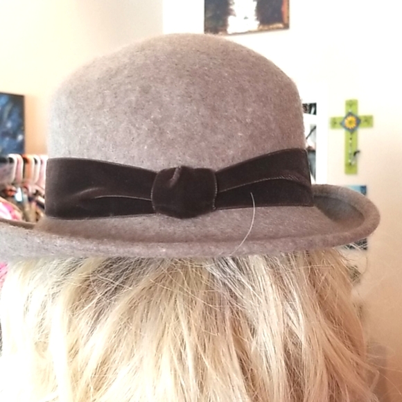 🌹FILIPO CATARZI Italy BOWLER Velvet WOOL HAT NWOT - Picture 9 of 12